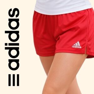 Adidas Aeroready Red Athletic Shorts Lightweight Elastic Waist Not Lined